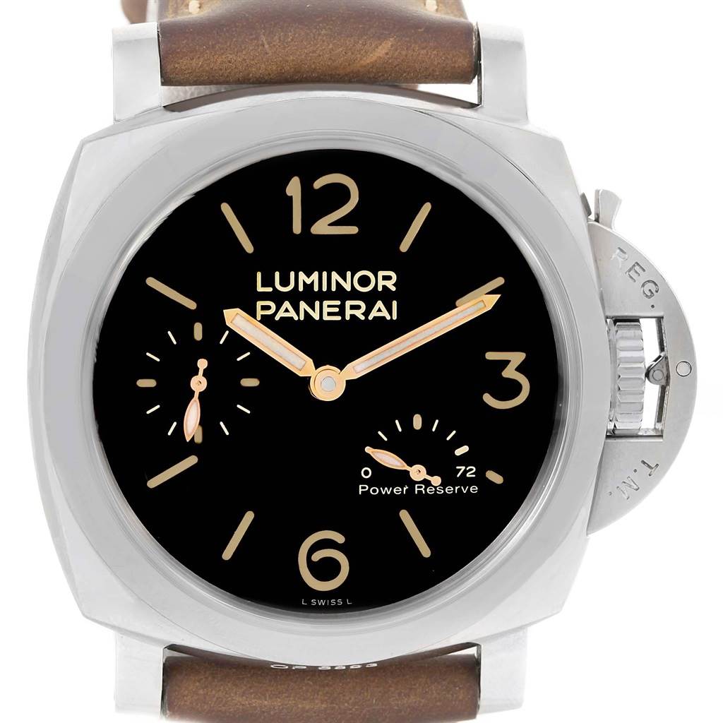 Panerai Luminor 1950 Acciaio 47mm 3 Days Power Reserve Watch PAM00423 ...