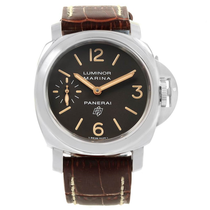 Panerai Luminor Acciaio Logo Tropical Brown Dial 44mm Watch