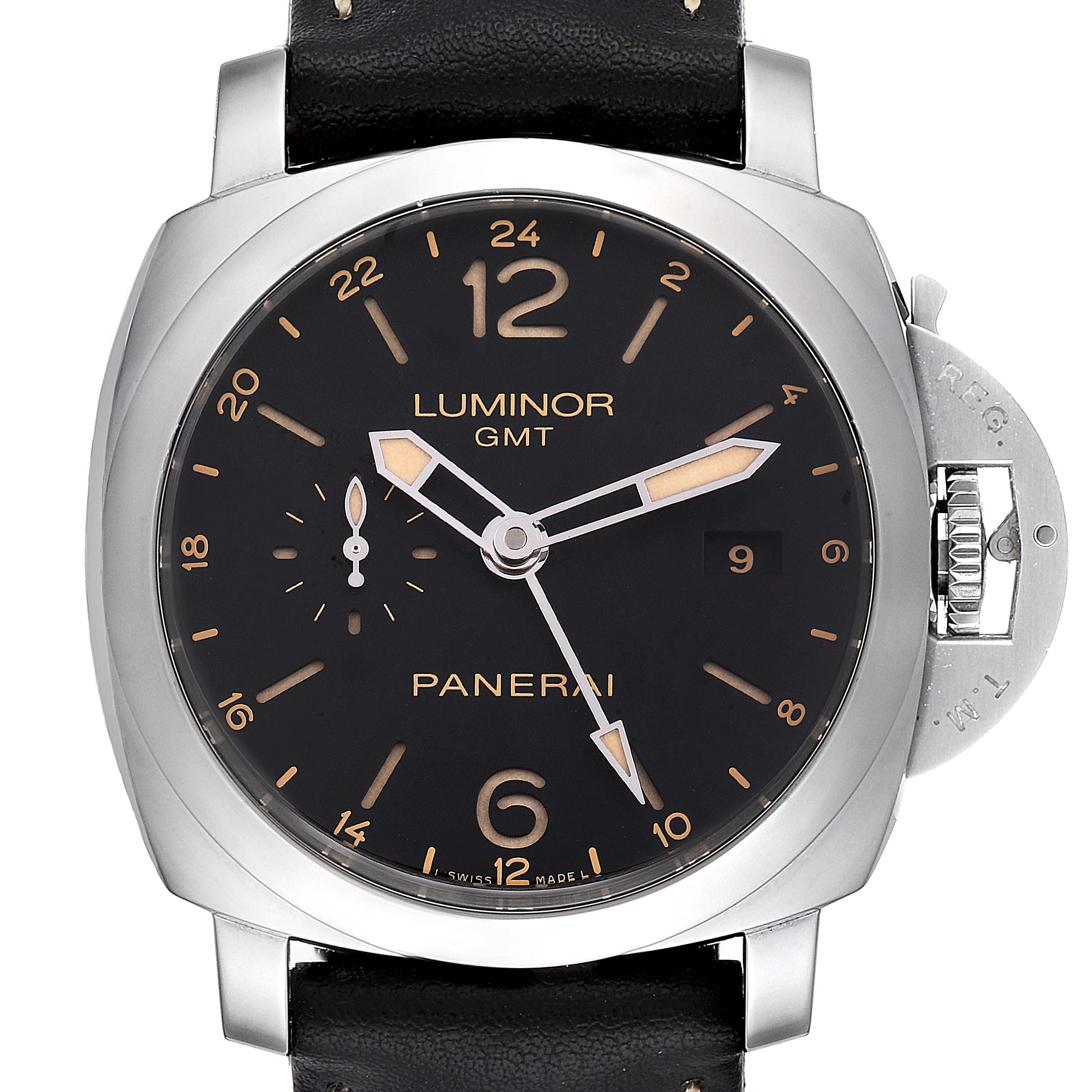 Panerai Luminor Marina 1950 3 Days GMT 44mm Watch PAM347 PAM00347 ...