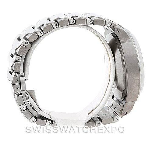 The image shows the Panerai Luminor PAM00171 Men's Titanium Black Dial PAM00171 Men's Titanium Black Dial watch from a side angle, highlighting the bracelet and case.