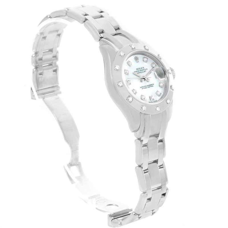 Rolex Masterpiece Pearlmaster 18k White Gold Diamond Watch 80319 SwissWatchExpo