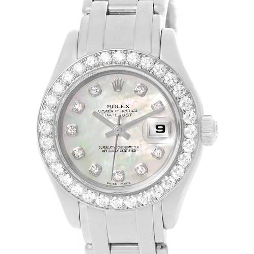 Photo of Rolex Pearlmaster Masterpiece 18K White Gold Diamond Watch 80299