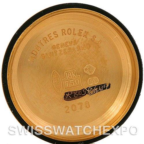 The image shows the inner side of the case back for the Rolex Pearlmaster 802998 Women's Yellow Gold Mother of Pearl Dial 802998 Women's Yellow Gold Mother of Pearl Dial watch model.